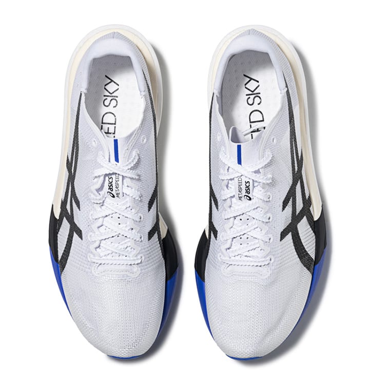 ASICS Metaspeed Sky Fabric Breathable Low-top Racing Running Shoes Unisex White Black Blue 1013A162-101