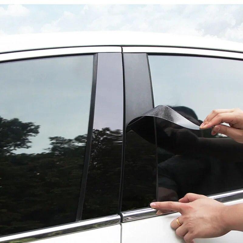 Glossy Black Car Door Trim Pillar Posts for Odyssey RB3/4 2009 2010 2011-2013 2014 Cover Kits Stickers Window Decoration