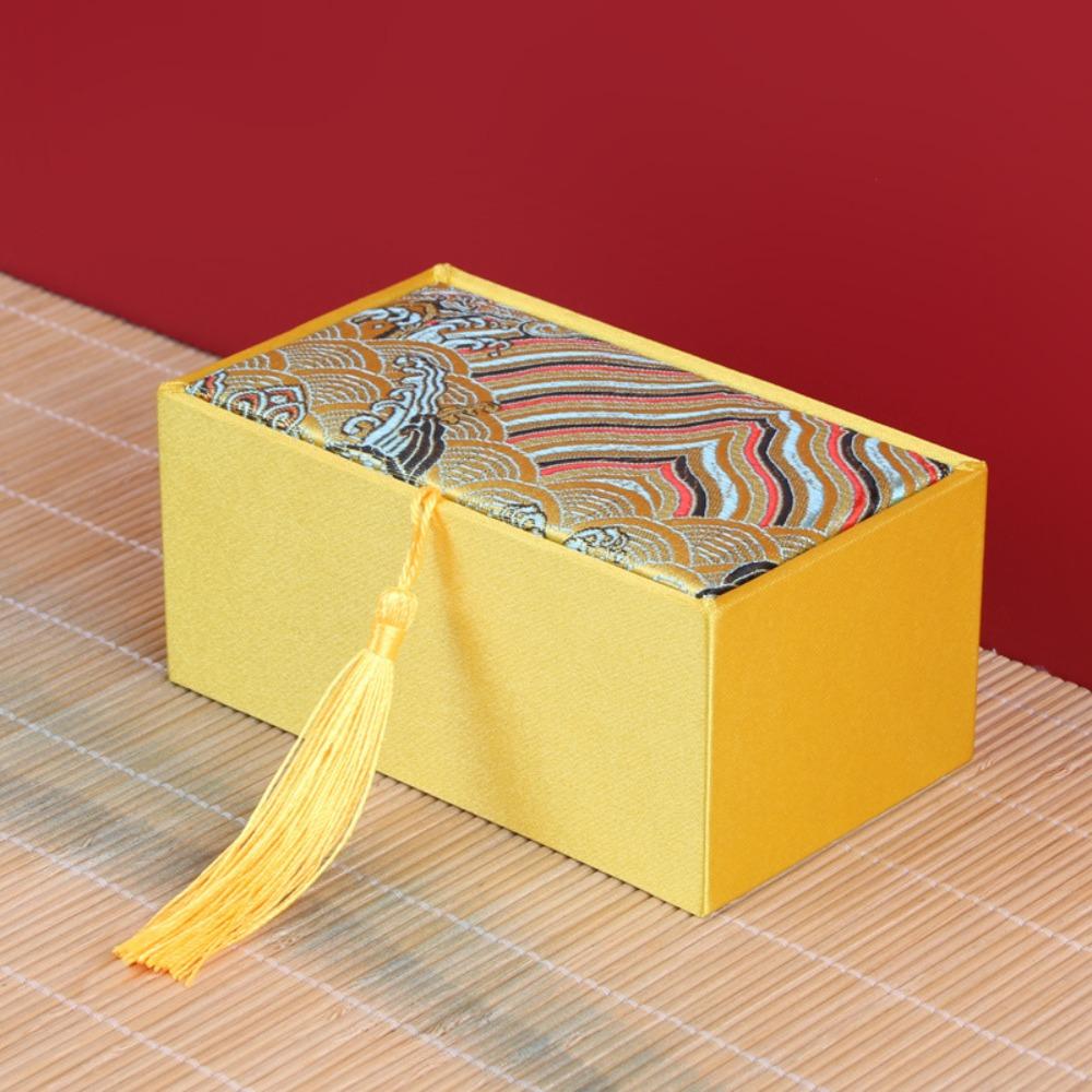 High-End Silk Jewelry Box with Tassels Bracelet Box For Wedding Travel Souvenir Gifts