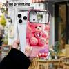 Phone Case: 2D flat design suitable for iPhone 18 17 16 15 14 13 Pro film protective case, couple style, plush little bear, Christmas and Halloween gi