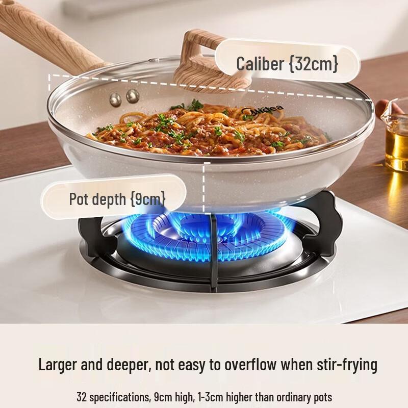 Midea 26cm Titanium Non-stick Wok and Frying Pan Set