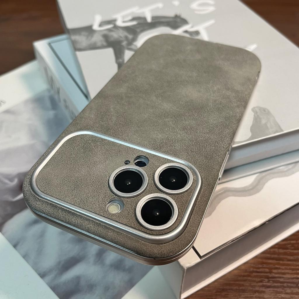 Matte Suede Leather Phone Case For iPhone 16 15 14 13 12 11 Pro Max Plus Lambskin Camera Protection Shockproof Bumper Soft Cover