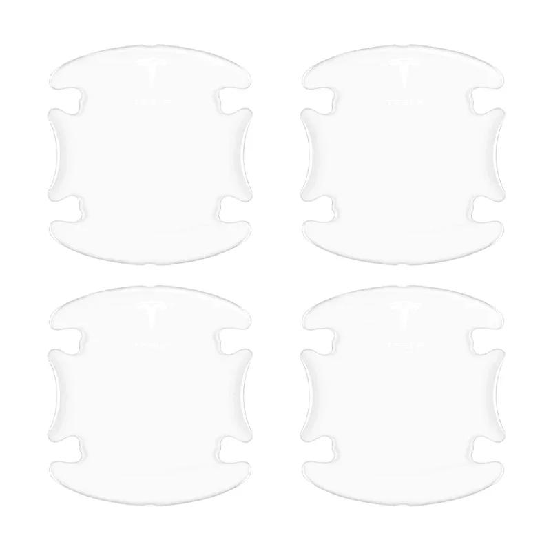 ahsgp6 4pcs Transparent Car Door Handle Anti Scratches Sticker Protector Film for Tesla TMX TMS 2016-2020 Decals Model 3 Model X S TM3