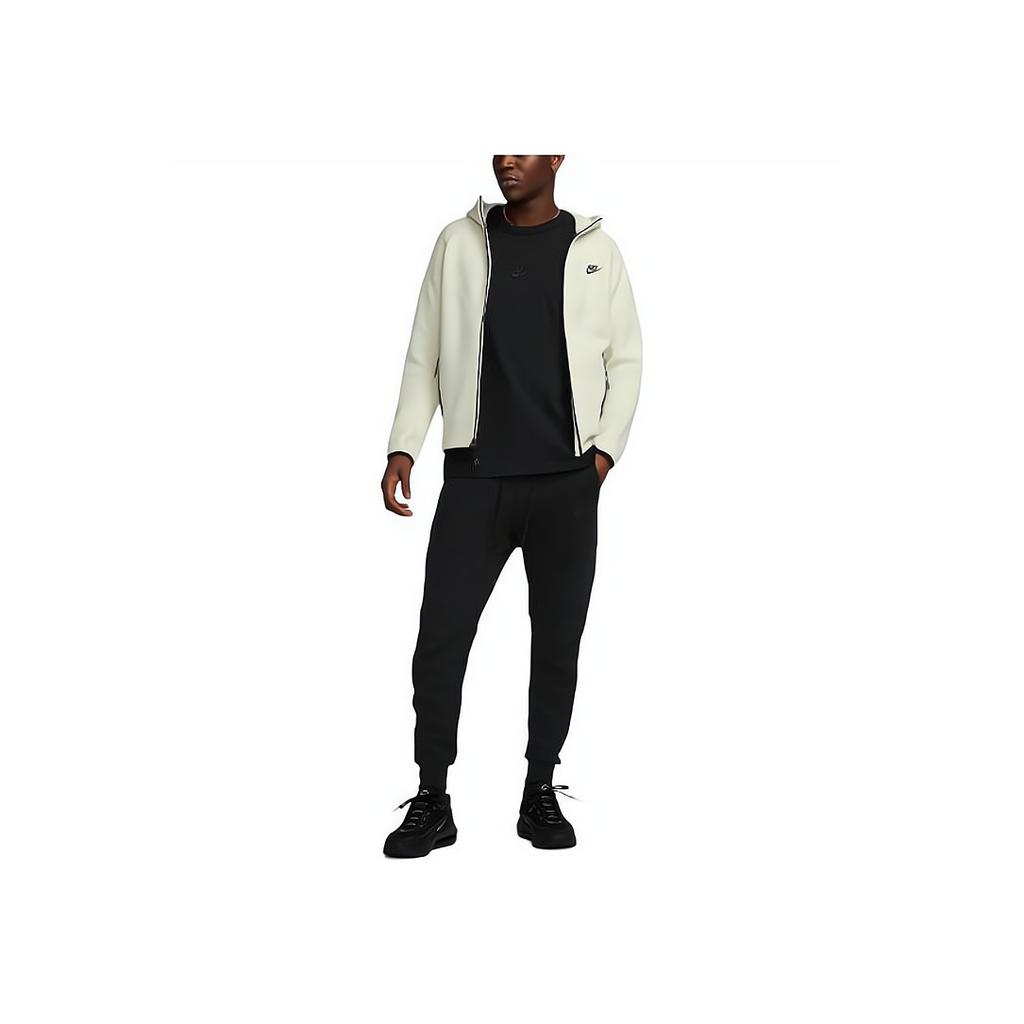 Nike Sportswear Tech Fleece Windrunner Full Zip Hoodie Sea Glass/Black Men Tops Cream FB7921-020