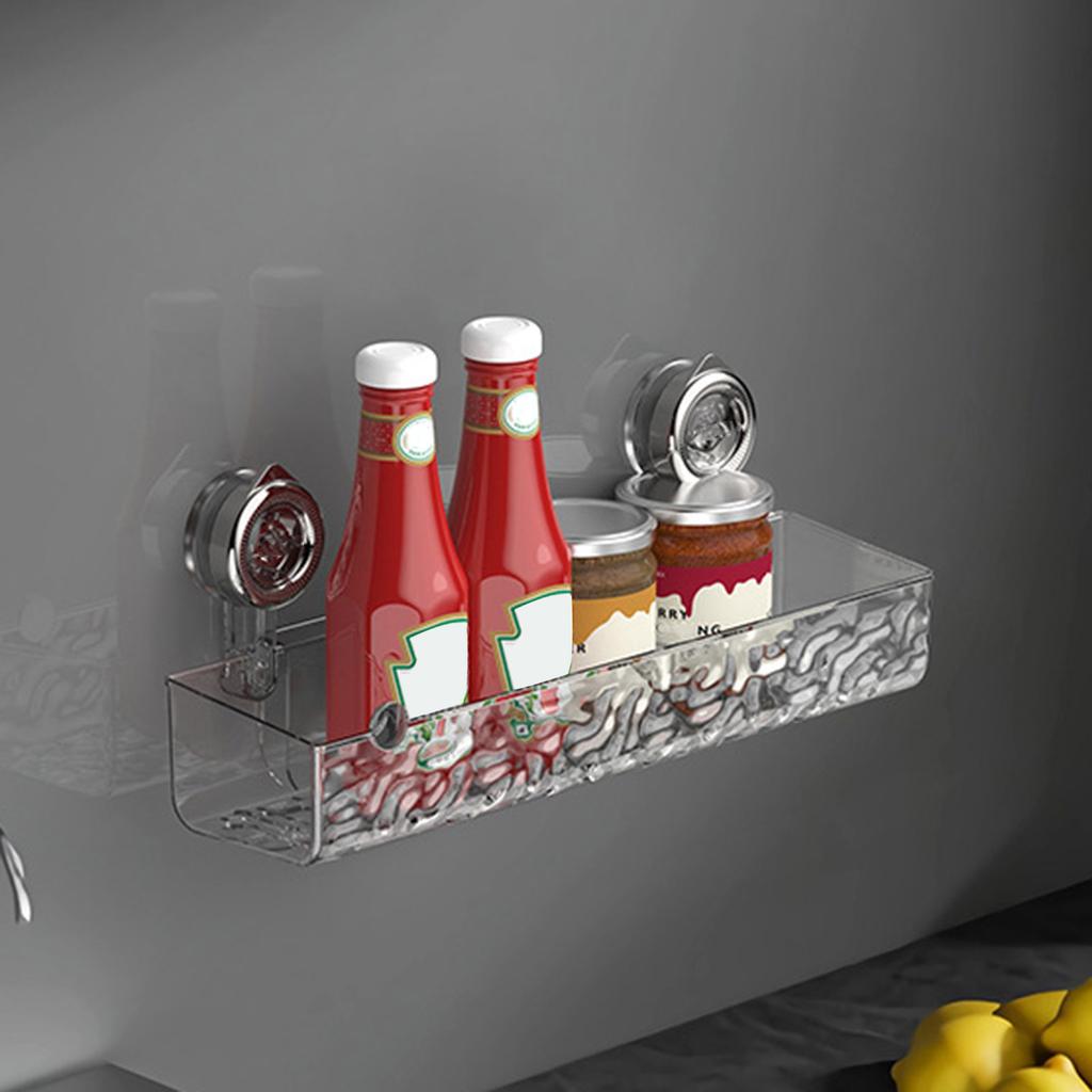 Bathroom Corner Storage Rack Transparent Triangle Thick Punch-free Anti-slip Strong Suction Great Load Bearing Shower Organizer