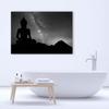 Canvas print, Buddha aurora borealis landscape