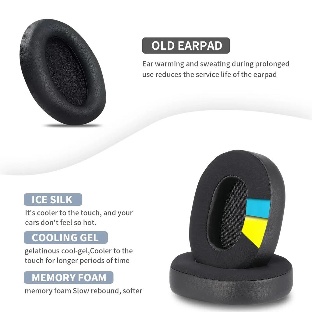 Сменные амбушюры для наушников с шумоподавлением Sony WH-1000XM5, амбушюры с мягким охлаждающим гелем