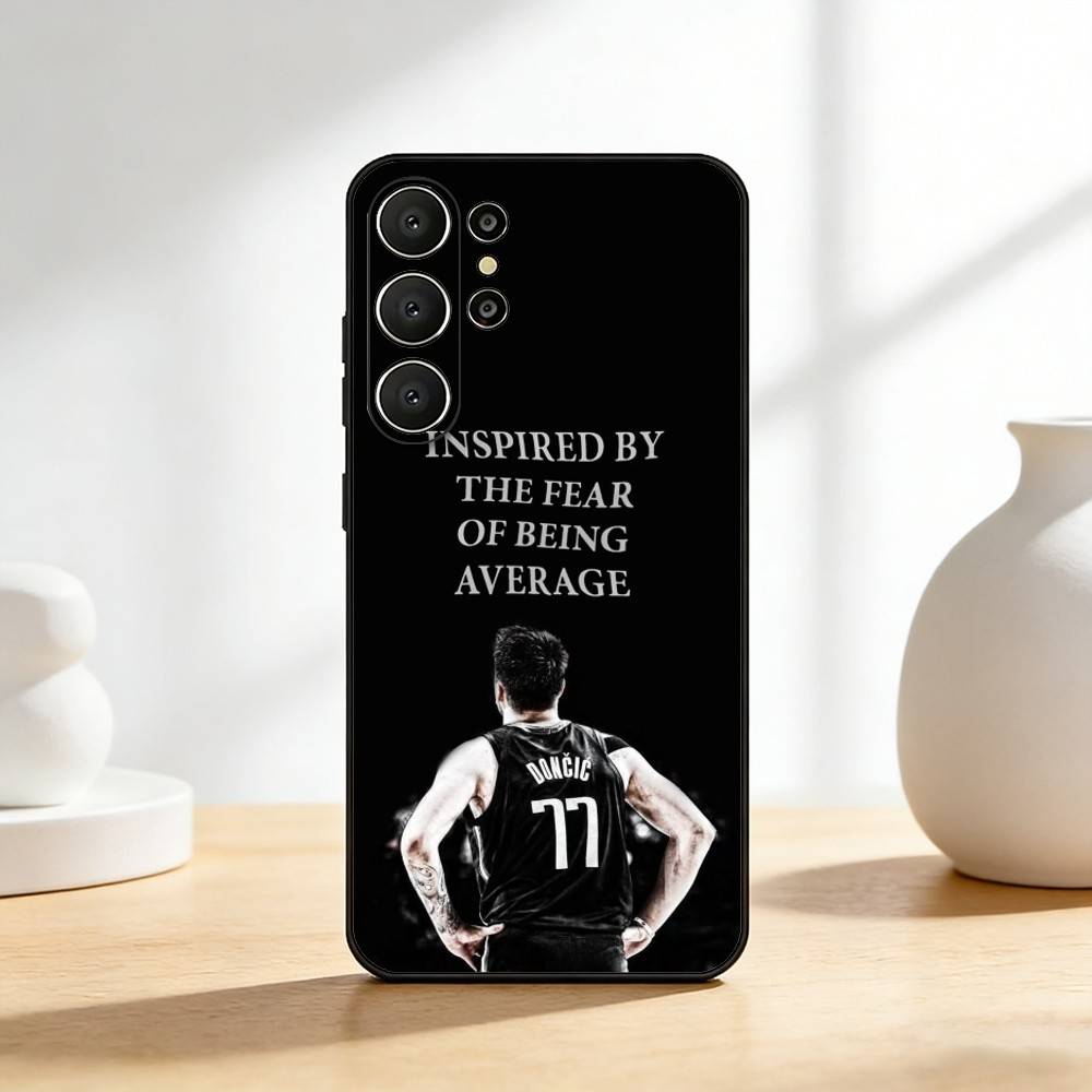 КРУТОЙ Чехол для телефона L-Luka Doncic 77 Для Samsung S26,S25,24,23,22,30,21,10,9,Ultra,Plus,Lite,FE Мягкий Черный Чехол