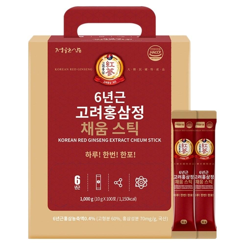 Jeongwonsam 6-Year-Old Goryeo Red Ginseng Extract Chaeum Stick 100p 1kg 1 pcs