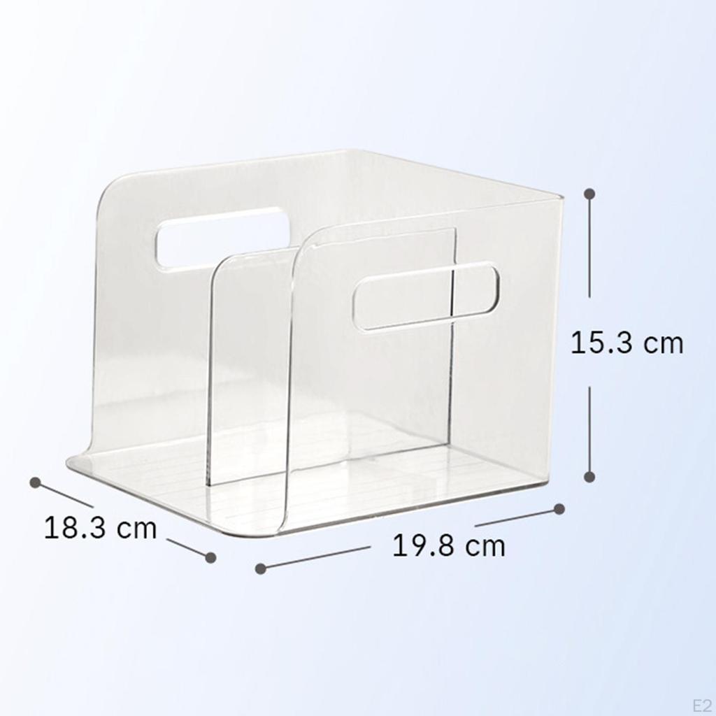 Прозрачная настольная книжная полка, декоративная прозрачная полка для хранения файлов, настольное хранилище для книг