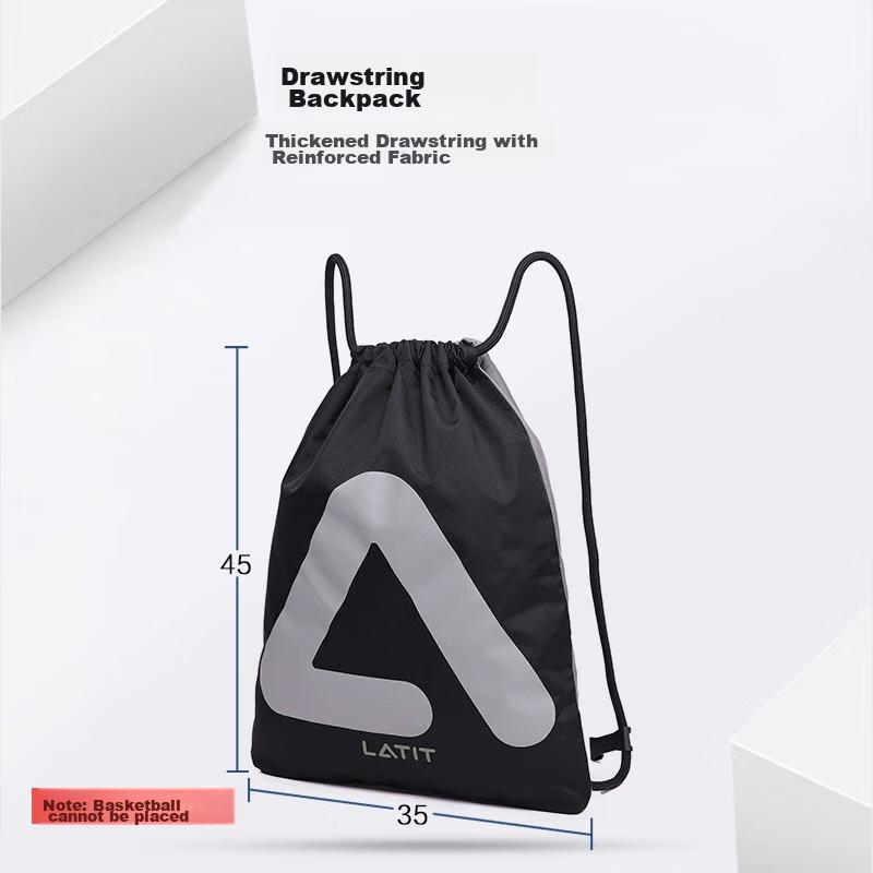 Jingdong Jingzao Waterproof Drawstring Gym Bag, Travel Backpack, Sport Bag, Black, Small Size