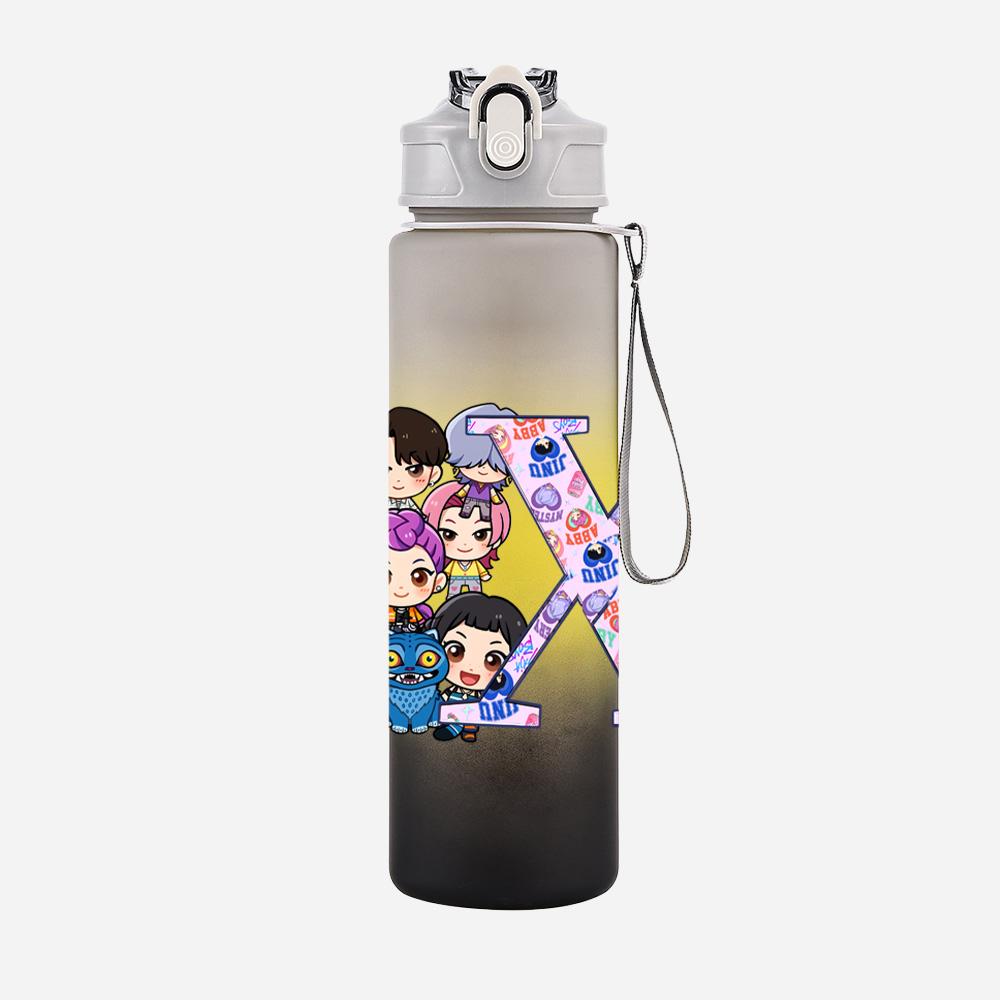 26 English Letter K-Pop Demon Hunters Printed Large Capacity Drinking Cup Portable Outdoor Sports Water Cup Children 750Ml Water Bottle Gift