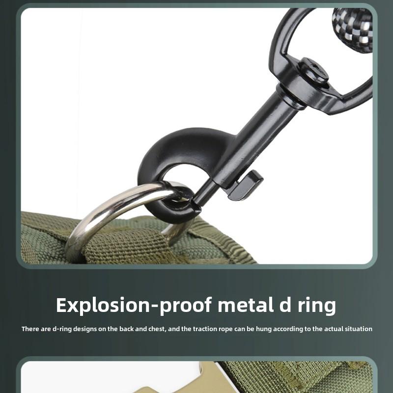 Тактический нагрудный ремень для больших собак, водонепроницаемый, взрывобезопасный, нагрудный ремень для троса, жилет для средних и больших рабочих собак