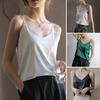 Женский летний жилет с v-образным вырезом без рукавов, свободный жилет на бретелях, сплошной цвет, повседневная бретелька, уличная одежда