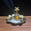 Прекрасная сплавная медитативная лягушка с обратным потоком, подставка для благовоний, пепельница с металлической пластиной, держатель для благовонных палочек сандалового дерева в стиле дзен