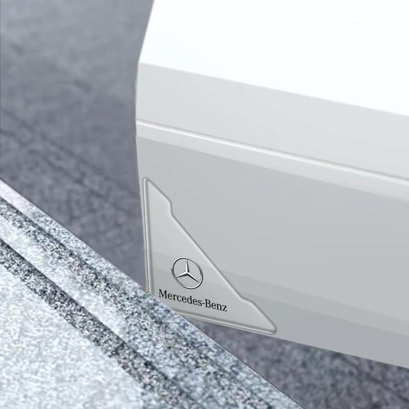 AAVR1 2Pcs Car Door Corner Cover Anti-Scratch Protection Sticker For Mercedes benz A C E class AMG W204 W205 W176 W211 W213 GLA GLC