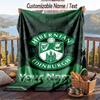 Фланелевое одеяло с принтом Hibernian FC, с возможностью добавить имя, мягкий плед для дивана и кровати
