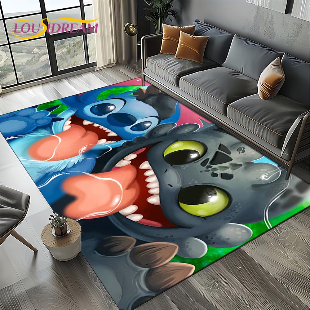 27 Style Cute Stitch  Cartoon 3D Carpet Rug for Home Living Room Bedroom Sofa Doormat Decor,Child Non-slip Floor Mat Gifts