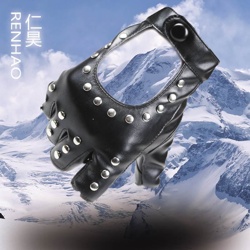 Танцевальные перчатки без пальцев для мужчин и женщин Liuding Осень-Зима Выступление в ночном клубе Танцы на пилоне для леди, Ga Выступление на вечеринке Клепки