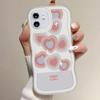 Love Heart Wavy Phone Case For iPhone 15 14 13 11 12 Pro Max 7 8 14 15 Plus X XR XS Max SE 2020 Shockproof Soft Clear Back Cover