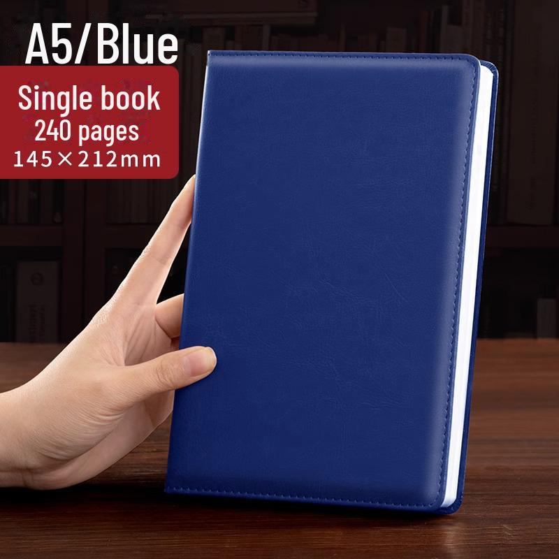 Супер толстый кожаный деловой блокнот с простым логотипом