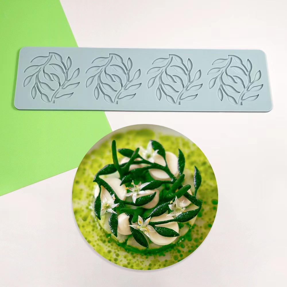 Лист Круг Кольцо Сахар Переворачивание Кружевная Подкладка Ветки Деревьев Овощ Западная Еда Украшения Молекулярная Кухня Выпечка Силиконовая Форма