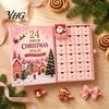 Hair Clips for Holiday Outfits 24-Day Christmas Clip Advent Calendar, Girls Countdown Box with Gift Daughter 24 Cute Hairpins, Party Gift, DIY