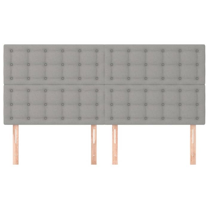 Maison Exclusive - Tête de lit Gris clair 180 x 5 x 118/128 cm Tissu