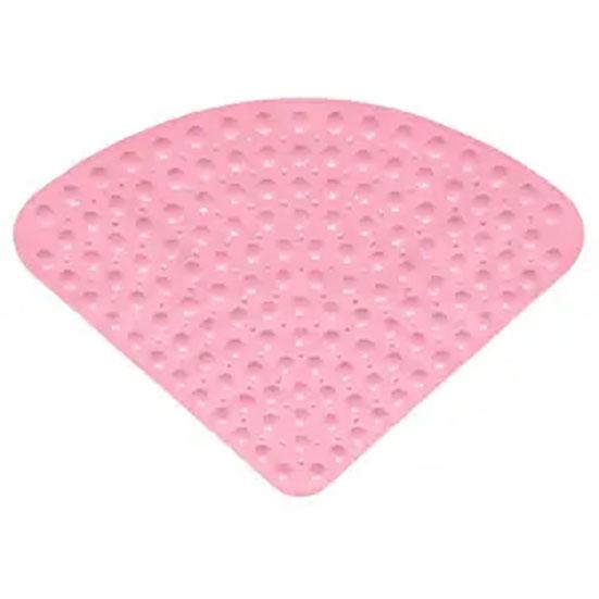 Большой веерообразный нескользящий коврик для ванной комнаты, однотонный коврик для ванной, коврик для туалета, напольный коврик для душевой комнаты