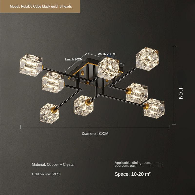 Все медные потолочные светильники для зала, роскошные хрустальные лампы для гостиной, спальни