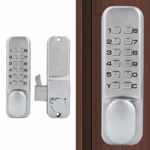xuuyuu Digital Code Lock, Zinc Alloy Digital Door Lock, 1-11 Digits (No Repeat), Door Thickness 10-60mm, Anti-Theft, for Sliding Doors, Office Doors,