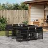 VidaXL Garden Dining Set with Cushions 7 Pcs, Table and Chairs with Foldable Backrest, Outdoor Patio Furniture 3211627