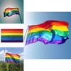 Vibrant Rainbow Lgbt Flag 5ft X 3ft Ideal For Festivals And Parades With Metal Eyelets