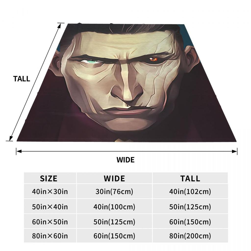 Silco Arcane Темный Злодей L-Лиги Легенд Теплые Фланелевые Пледы Плюшевый для Кровати Гостиной Пикника Путешествий Дивана