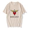 BonJovi T-shirts for Men/Women Casual Soft Tee-shirt Short Sleeve 100%Cotton Printing Tshirt Ropa Hombre Gothic Clothing