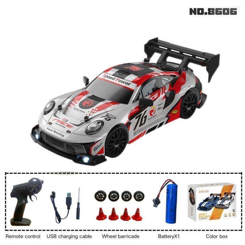 1:24 RC drift vehicle, Mustang 4WD cars, racing car with remote control, gift, competition racing car, children's toy