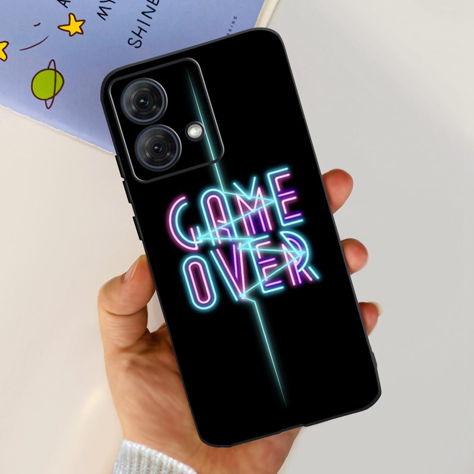 For Motorola Moto G84 5G Case 2023 New Stylish Butterfly Cat Slim Black Silicone Soft TPU Phone Cover For Moto G84 5G G 84 Coque