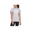 Adidas Футболка Must Haves Crew Neck Solid Logo Print T-Shirt Women T Shirts Purple Gray FQ3240