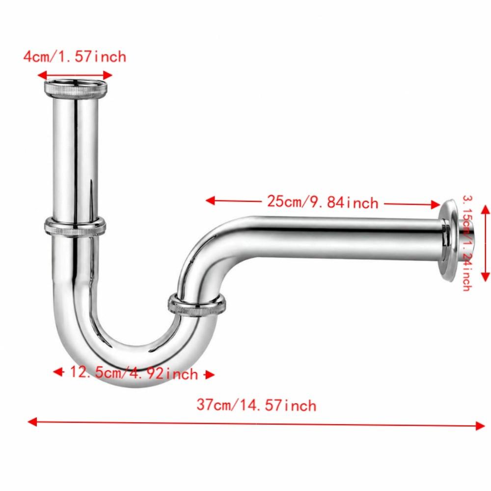 Slip Joint Extension Sink Drain Pipe G1-1/4in Size Sink Waste Trap Wall Connection