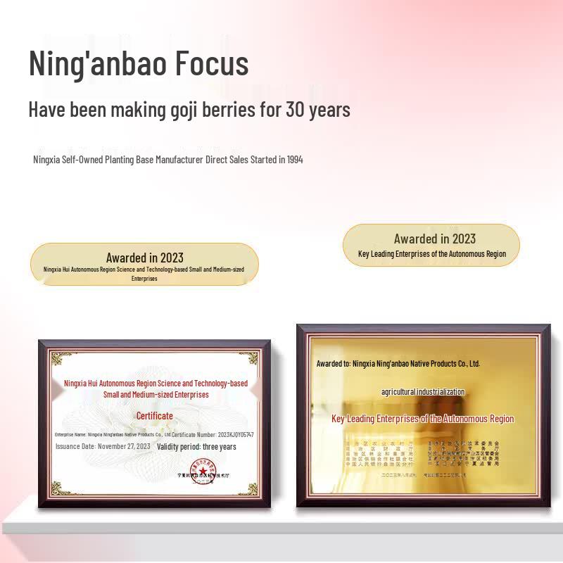 NINGANPU Certified Zhongning Goji Berries