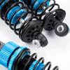 TRZX 4pcs RC Shock Absorbers, Front & Rear Shock Absorbers, 55mm & 62mm, Upgrade Parts for Tamiya TT02 1/10 RC Drift Car (55mm Blue)