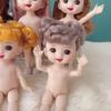 1 Set Cute 1/8 Doll 3D Real Eye 13 Joint Movable Cute 16-17Cm Doll With Different Expressions Girl Toy