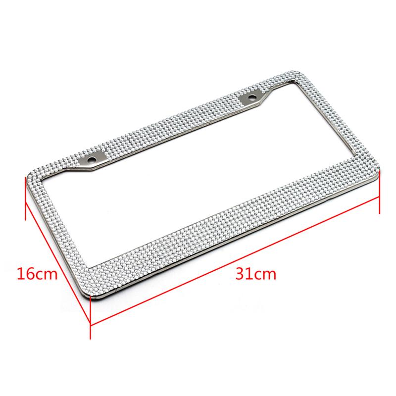 1~8 шт. блестящая хрустальная рамка номерного знака для женщин, держатель крышки номерного знака, рамка номерного знака автомобиля со стразами для США