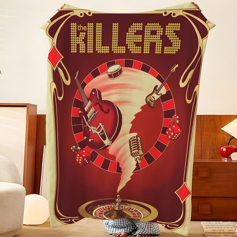 Музыкальная Т-рубадка The K-Killers Бросок Фланелевое одеяло-плед, Легкое Уютное, Прочное Стираемое милое Крутое