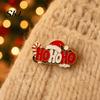 Holiday Lapel Pins HOHOHO Enamel Brooch for Christmas, Santa Hat Candy Cane Xmas Pin Alloy Pin, Decorative Badge Sweaters Jackets Scarves Clothes