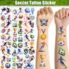 10pcs Football Temporary Tattoo Stickers Kids Boys Birthday Party Favors Soccer Sport Party Decoration Pinata Fillers Toy Gift