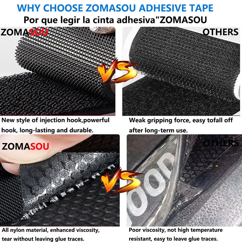 Self-Adhesive Fastener Tape Fixing Stickers Double Side Hook-and-loop Fastener For DIY Crafts Clothing Accessories Carpet Fixing