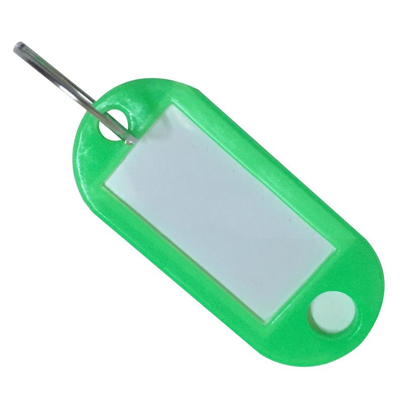 30pcs Multi-Color Plastic Keychain Blank Key Ring DIY Name Tags for Baggage Paper Insert Luggage Tags Key Chain Accessories