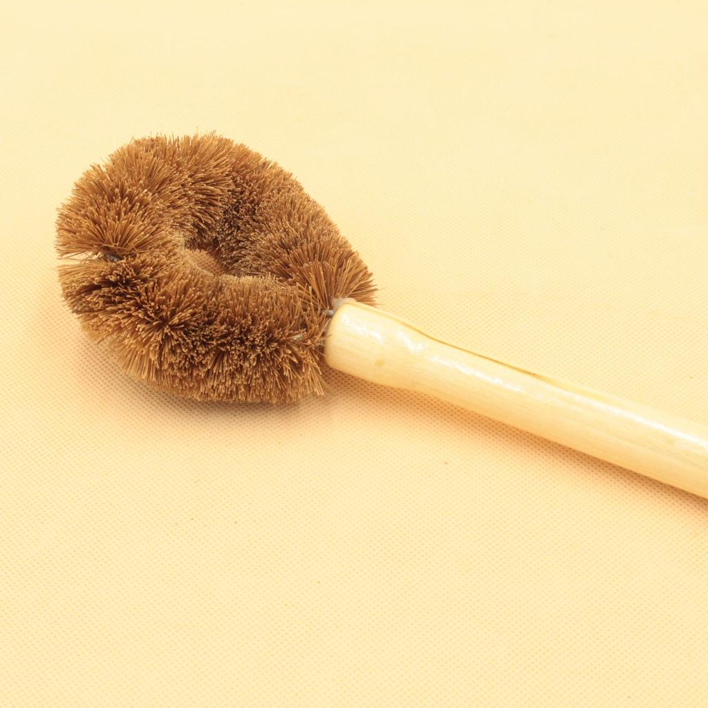 Wooden Handle Washing Pot Coconut Palm Brush Non-stick Oil Pot Brush Kitchen Pot Brush Pot Brush Bowl Kitchen Wooden Handle Washing Pot Brush