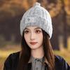 Осенне-зимние шапки, женские тканевые вязаные шерстяные шапки, ветрозащитные и теплые шапки от холода, модные и универсальные маленькие шапки-пуловеры, подчеркивающие лицо